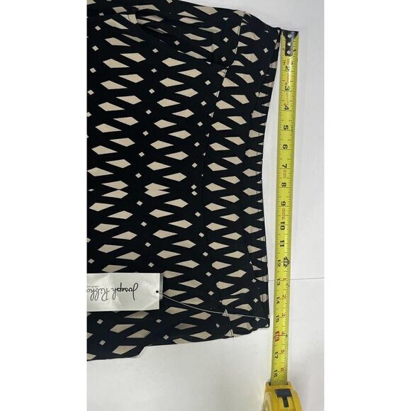 Joseph Ribkoff Black Tan Pants Size 10 Pull On Bell Flare Leg Geometric $170 NEW - Picture 11 of 14